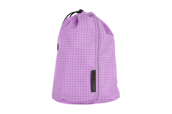 A Size 3 Wisteria (pale purple with white grid) 200 Halcyon Travel Stuff Sack.